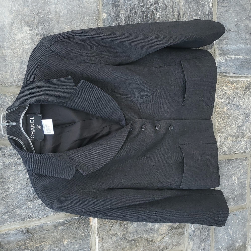 Chanel Dark Gray Women's Blazer FR 44